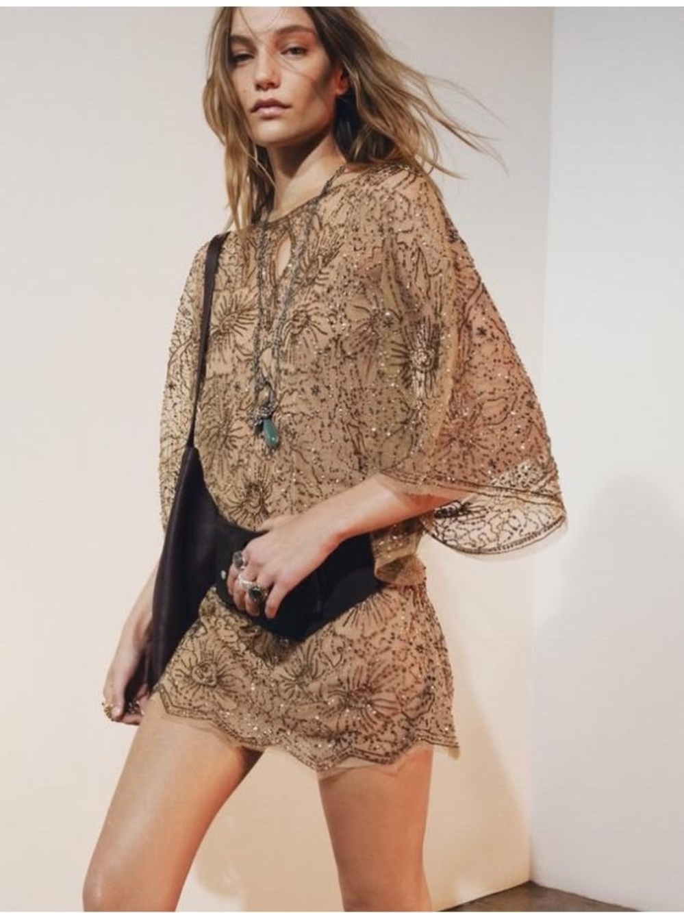 Zara Limited Edition Embroidered Mini Dress